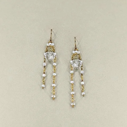 I DO! : : delicate pearl and gold earrings