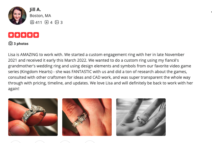 Lisa Sirlin Hall Google Review - Jill A