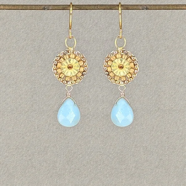 Disquette,260 Amazon : : petite amazonite gemstone earrings