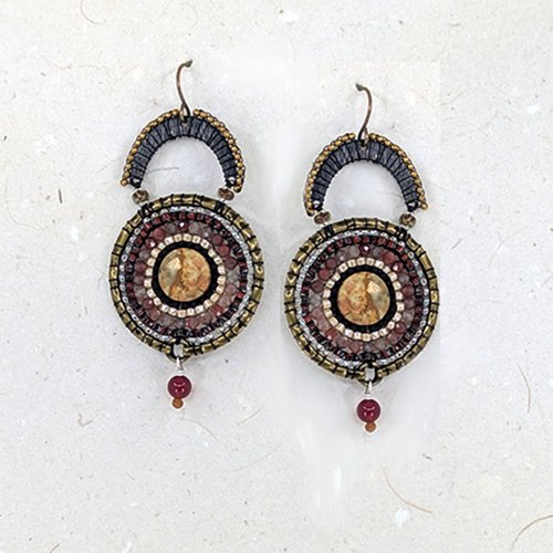 Red Sky at Sunset : : rare red lazasine gemstone earrings