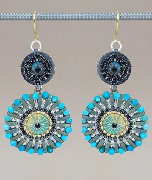 Fandango : : turquoise circle earrings