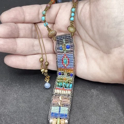 Brilliant : : gemstone tapestry neckpiece