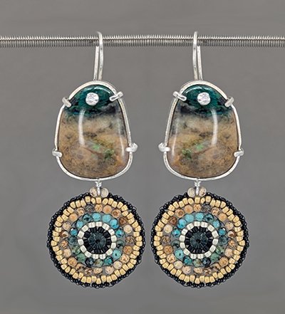 Sentiment : : chrysocolla gemstone earrings