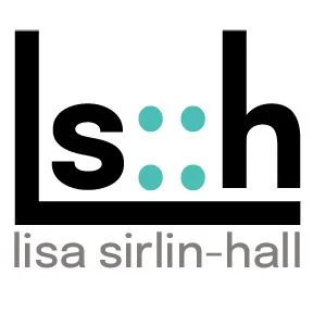 Logo for Lisa Sirlin-Hall with the initials 'lsh' and dotted design above the name.