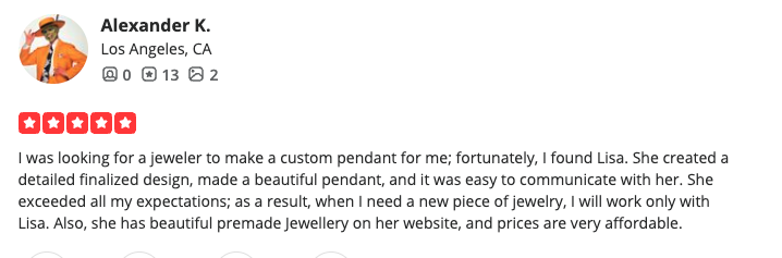 Lisa Sirlin Hall Google Review - Alexander K