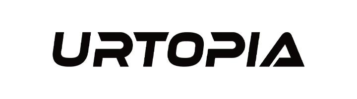The word 'URTQPIA' in large, stylized black letters on a white background.