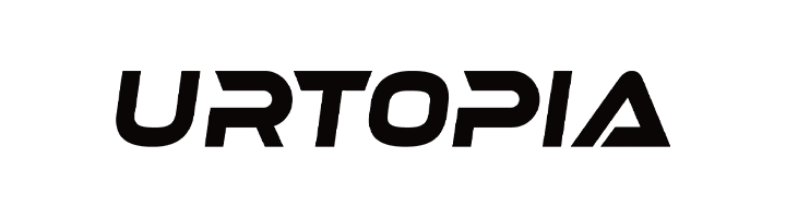 The word 'URTQPIA' in large, stylized black letters on a white background.