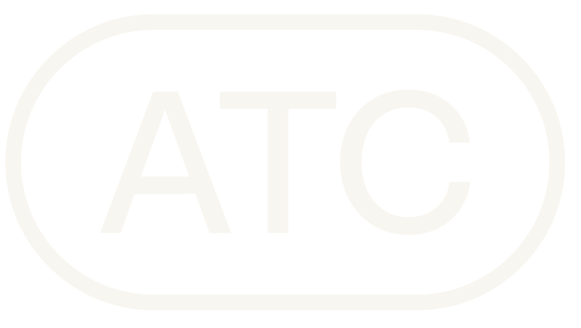 Close-up of the ATC logo in black and white.