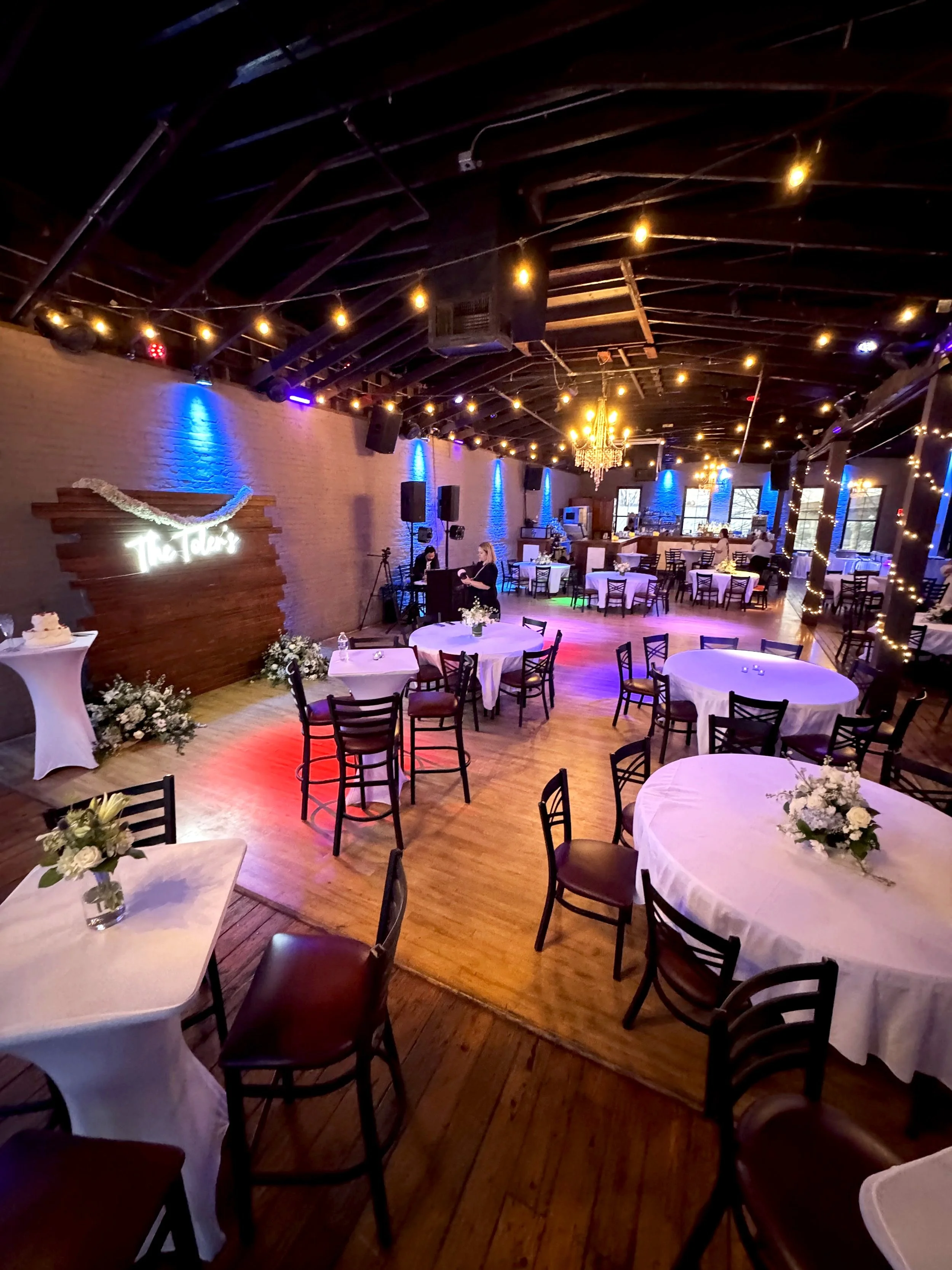 Wedding reception at Twenty Seven Venue in downtown Little Rock