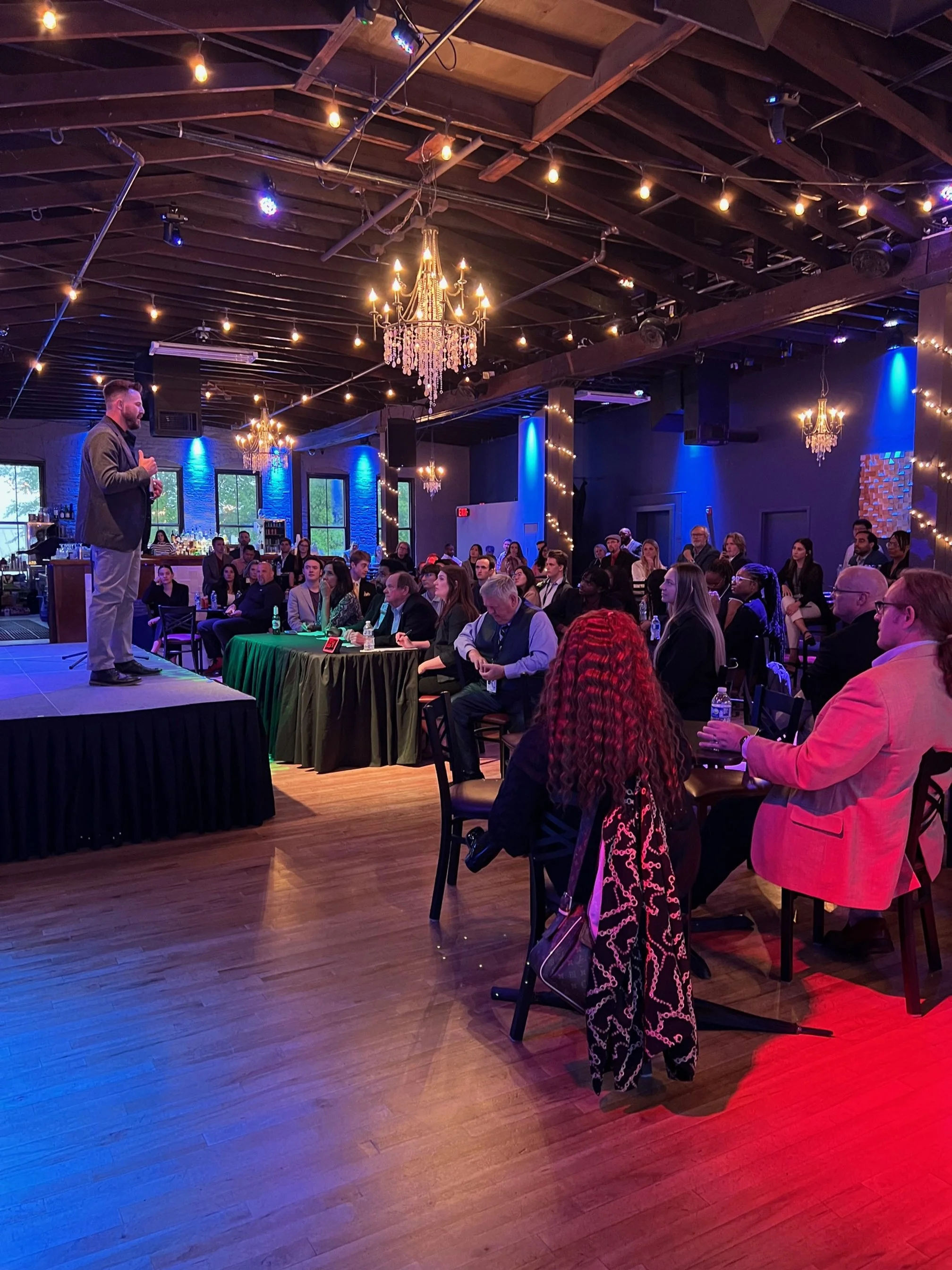 Speaker in a corporate event at Twenty Seven Venue in downtown Little Rock