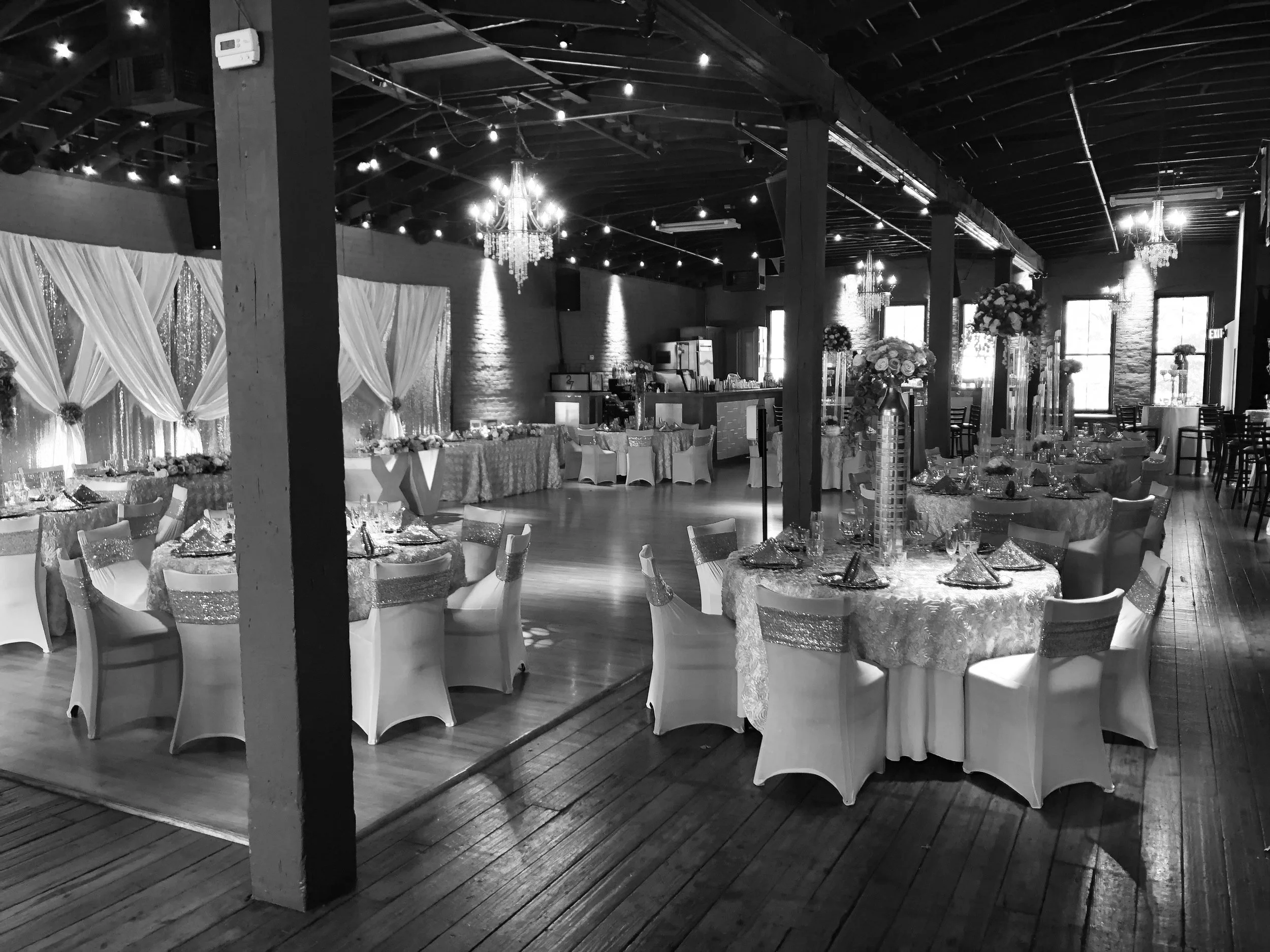 Quinceanera setup at Twenty Seven Event Venue in downtown Little Rock Arkansas