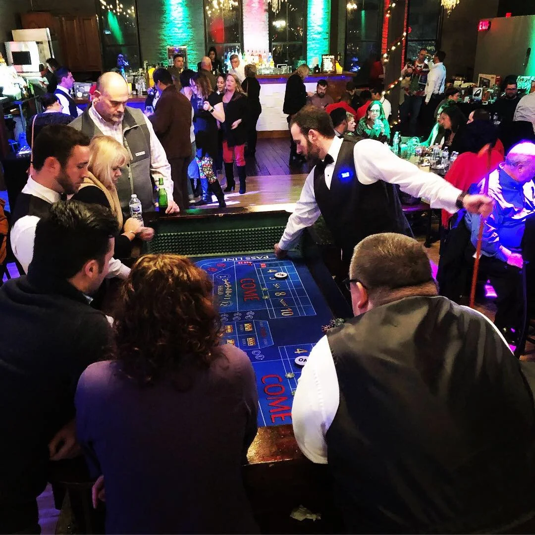 Corporate Holiday Party casino style at Twenty Seven Event Venue in downtown Little Rock Arkansas