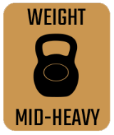 Medium to heavy weight