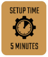 Setup time 5 minutes