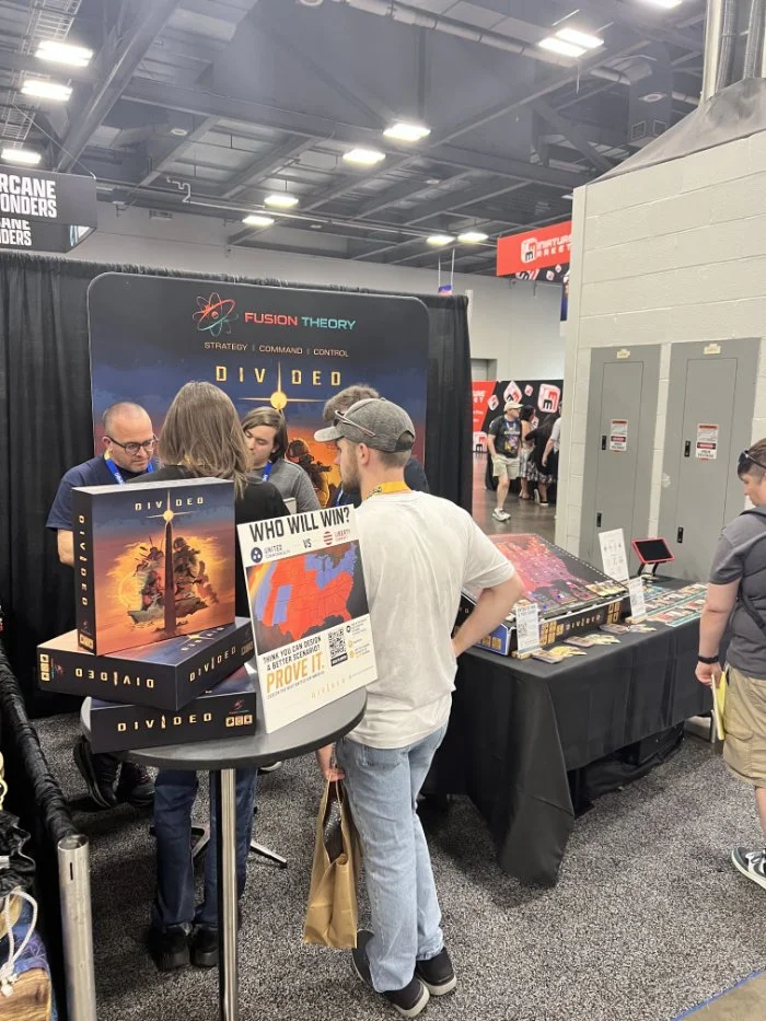 View of the Fusion theory booth showcasing Divided
