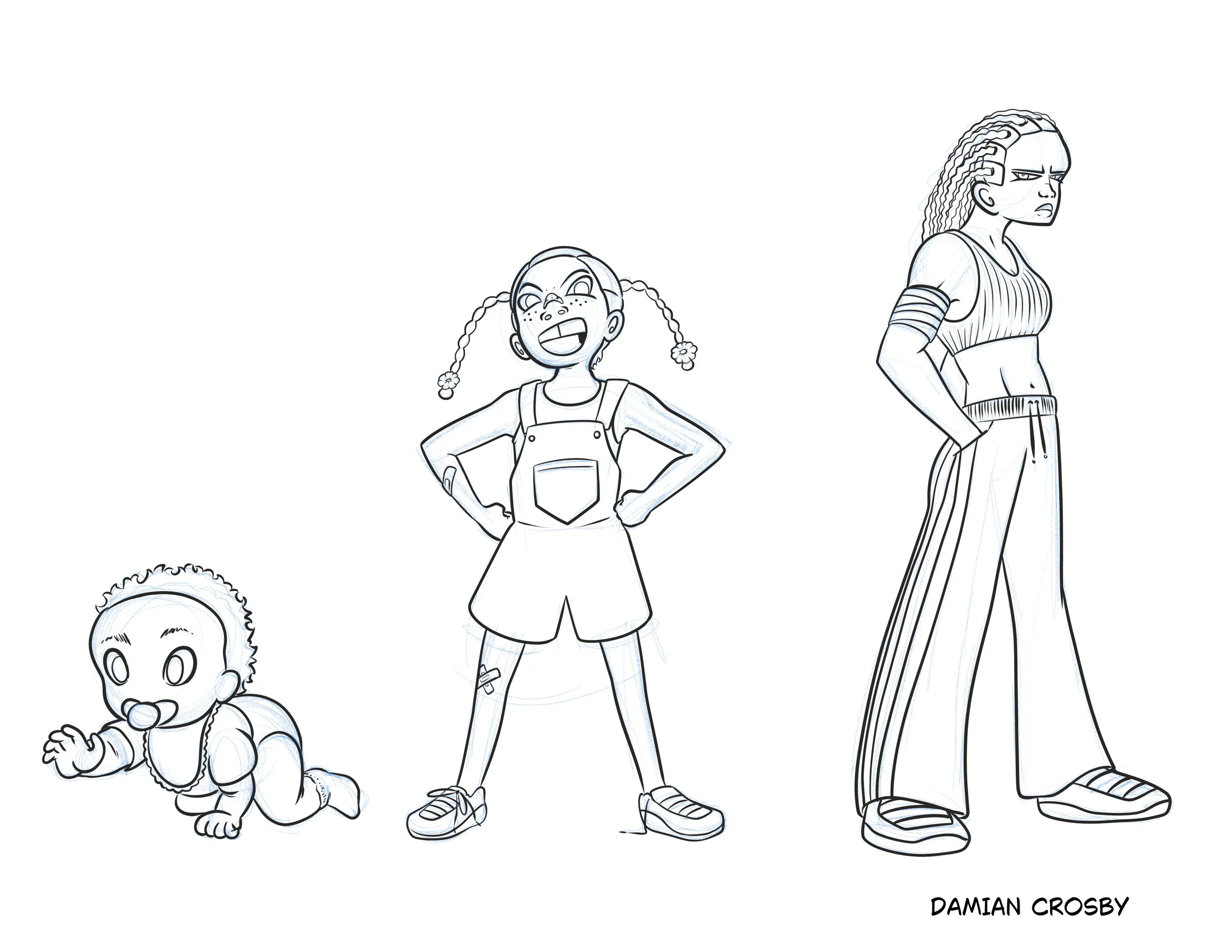 Human At Various Ages Caricature Assignment Part 1