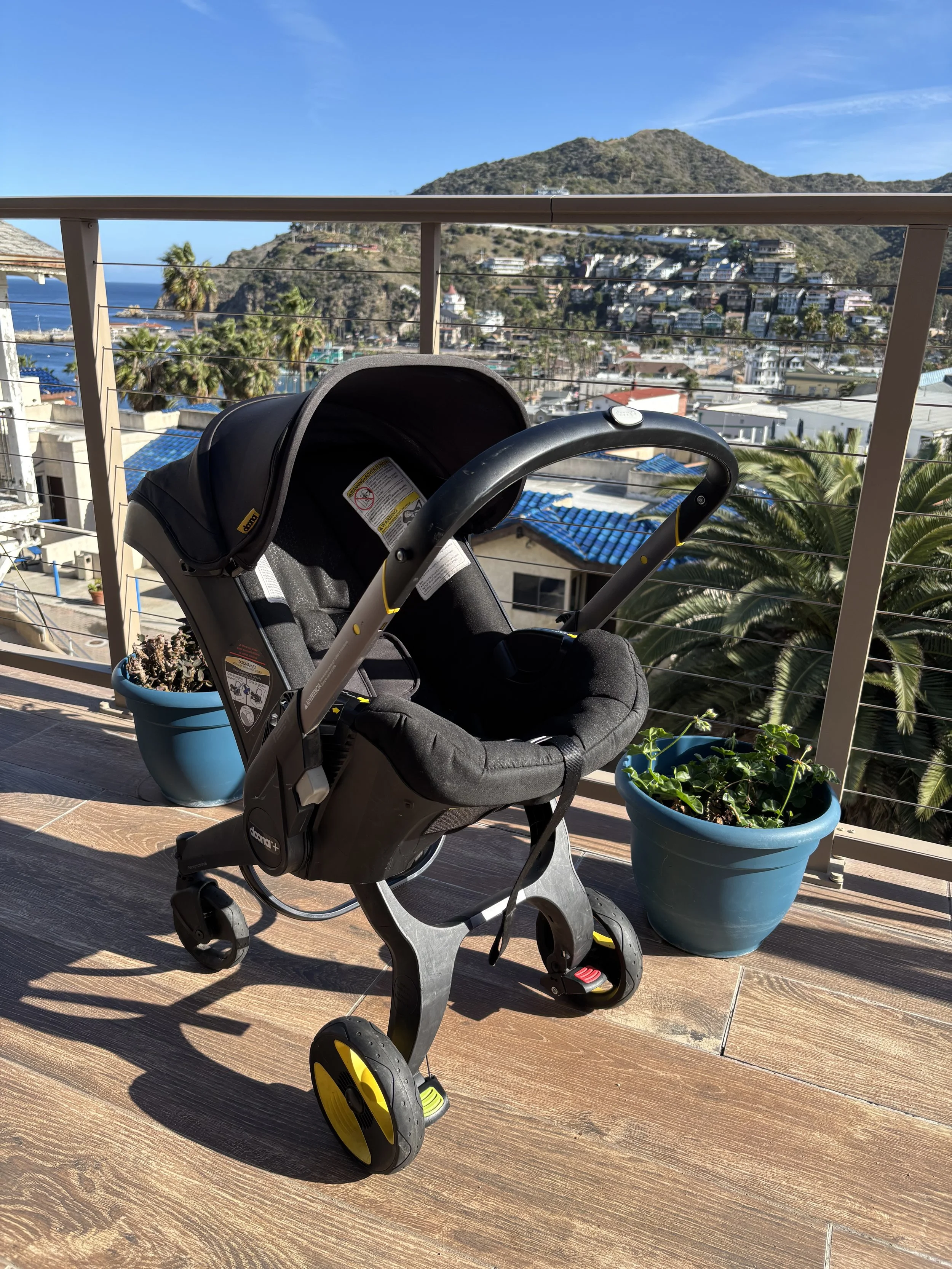 A Doona baby stroller rental on Catalina Island by Kids on the Move