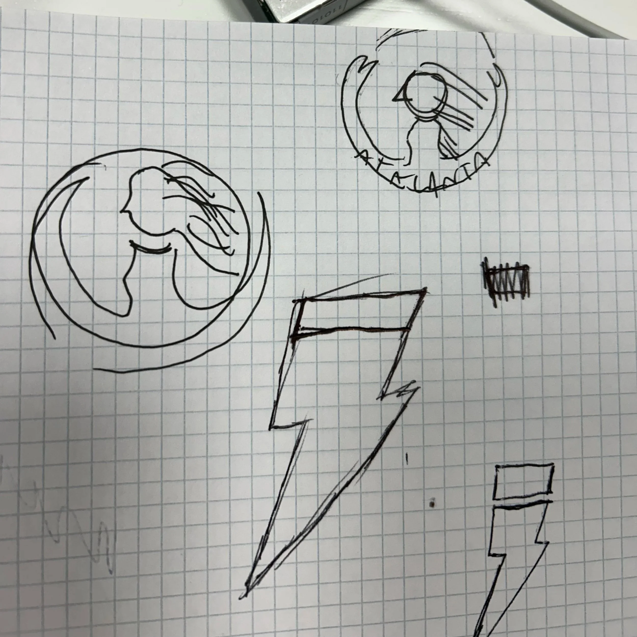 I began by sketching out some ideas, playing around with different iterations of the logo combinations. 
