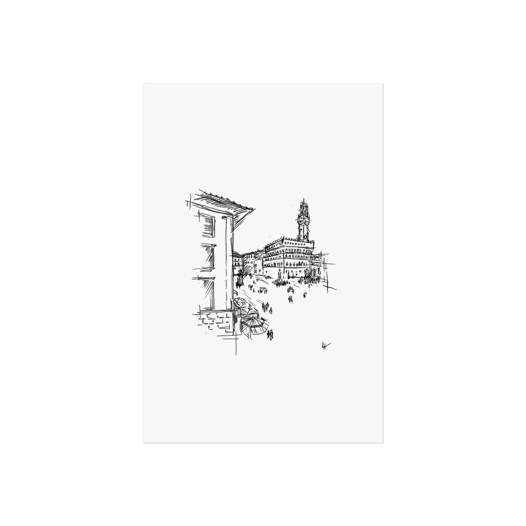 Florence Sketch -- Fine Art Print