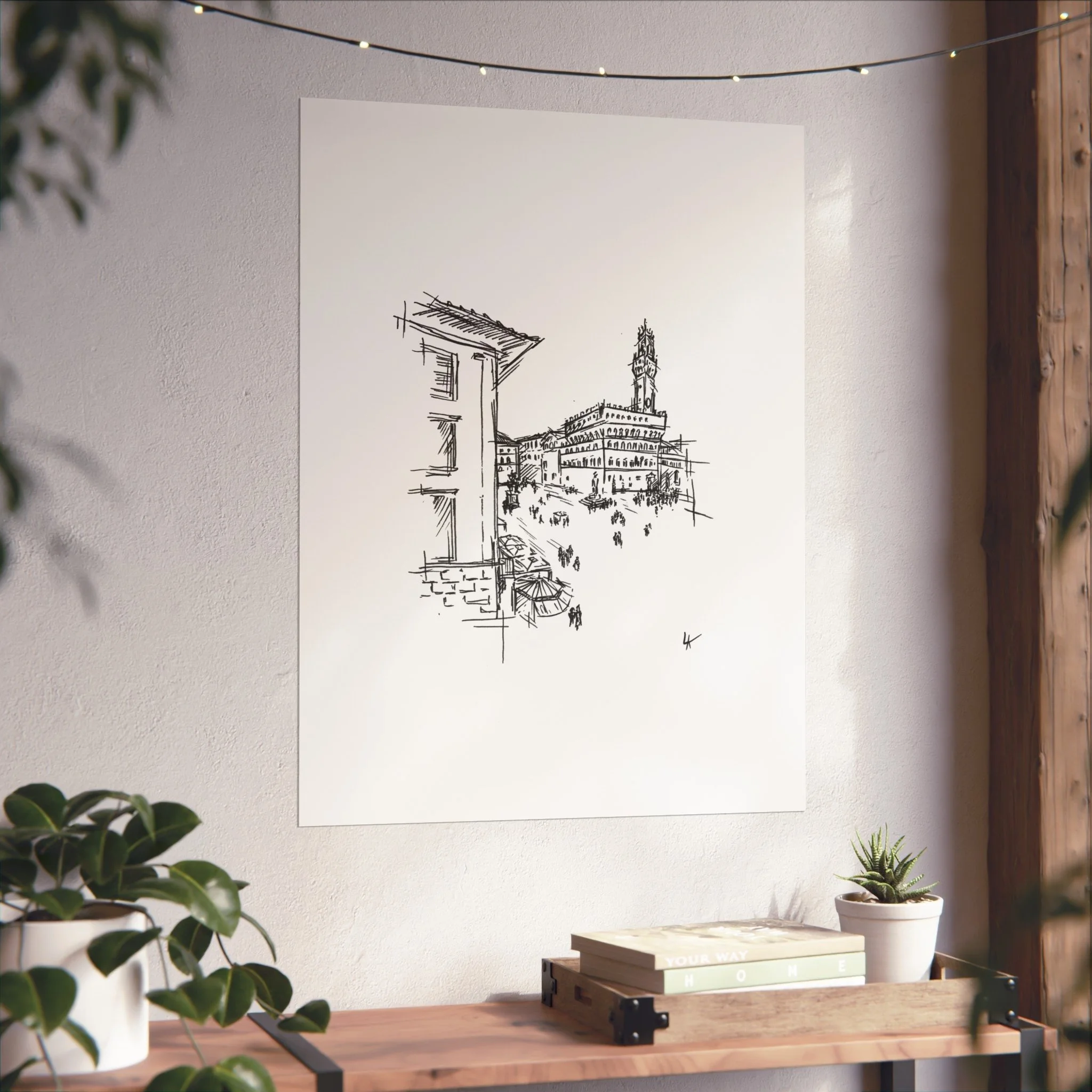 Florence Sketch -- Fine Art Print