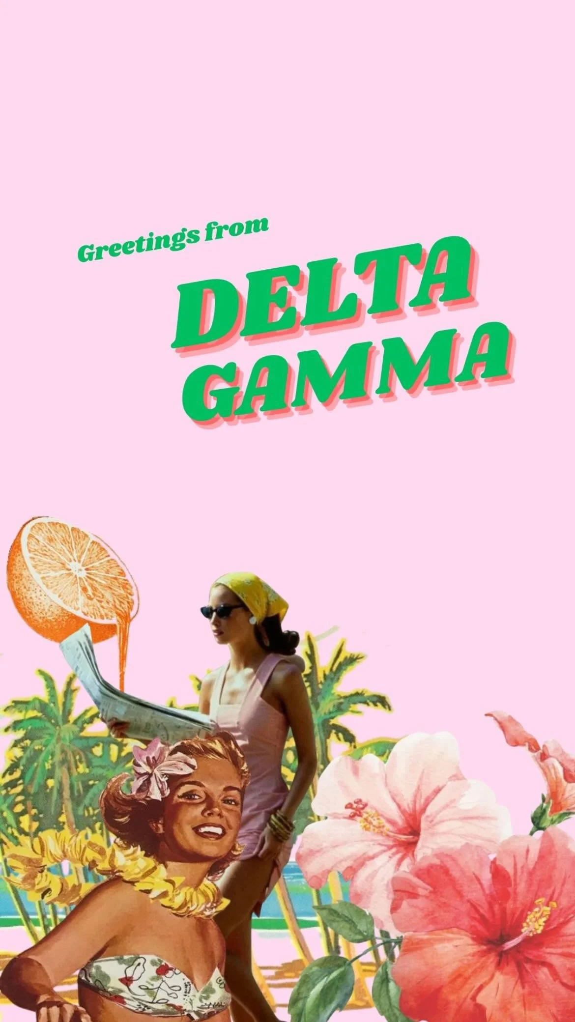 Delta Gamma Work Week Flyer -- "Greetings from Delta Gamma"
