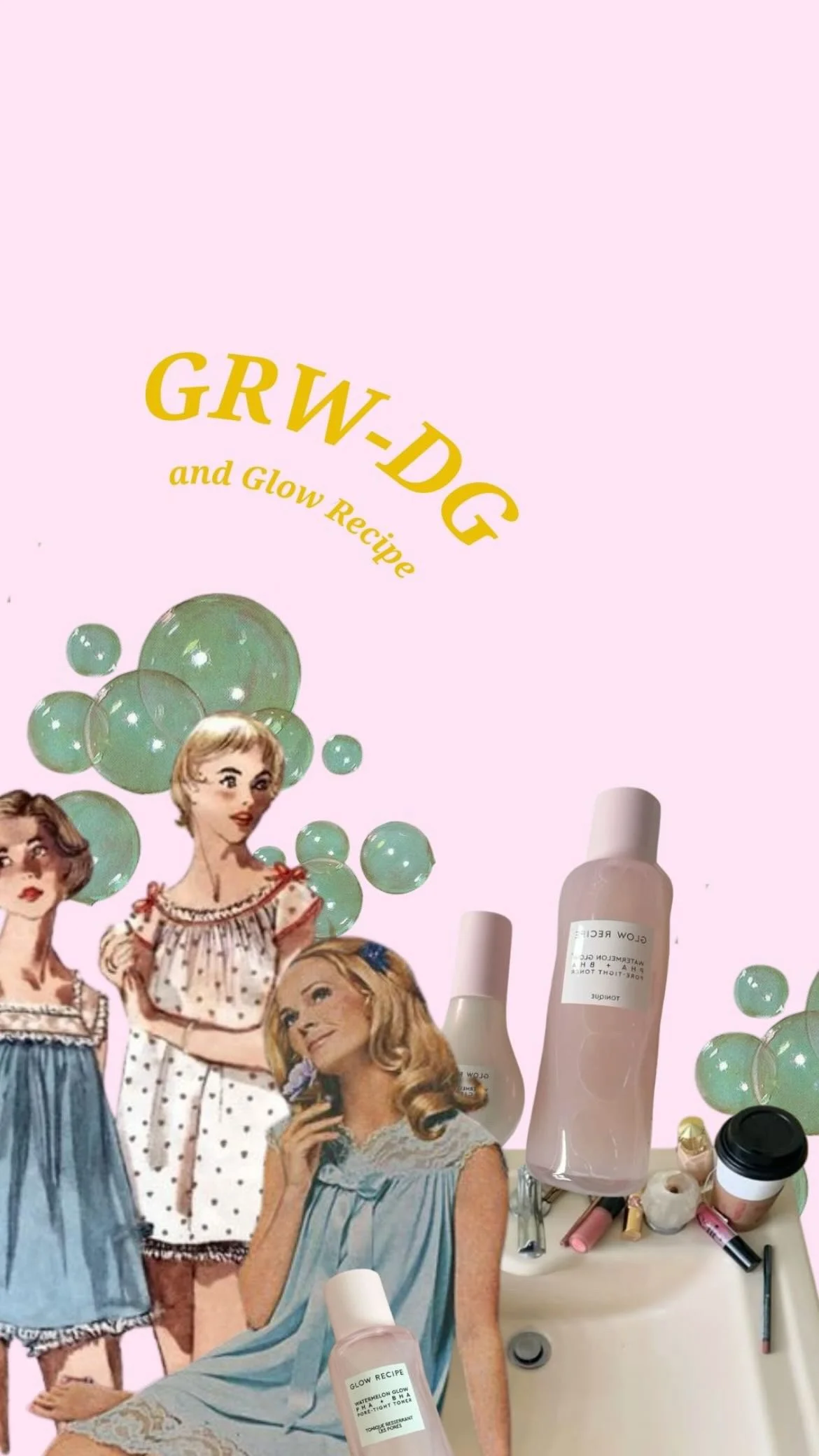 Delta Gamma Work Week Flyer -- "GRW-DG and Glow Recipe"