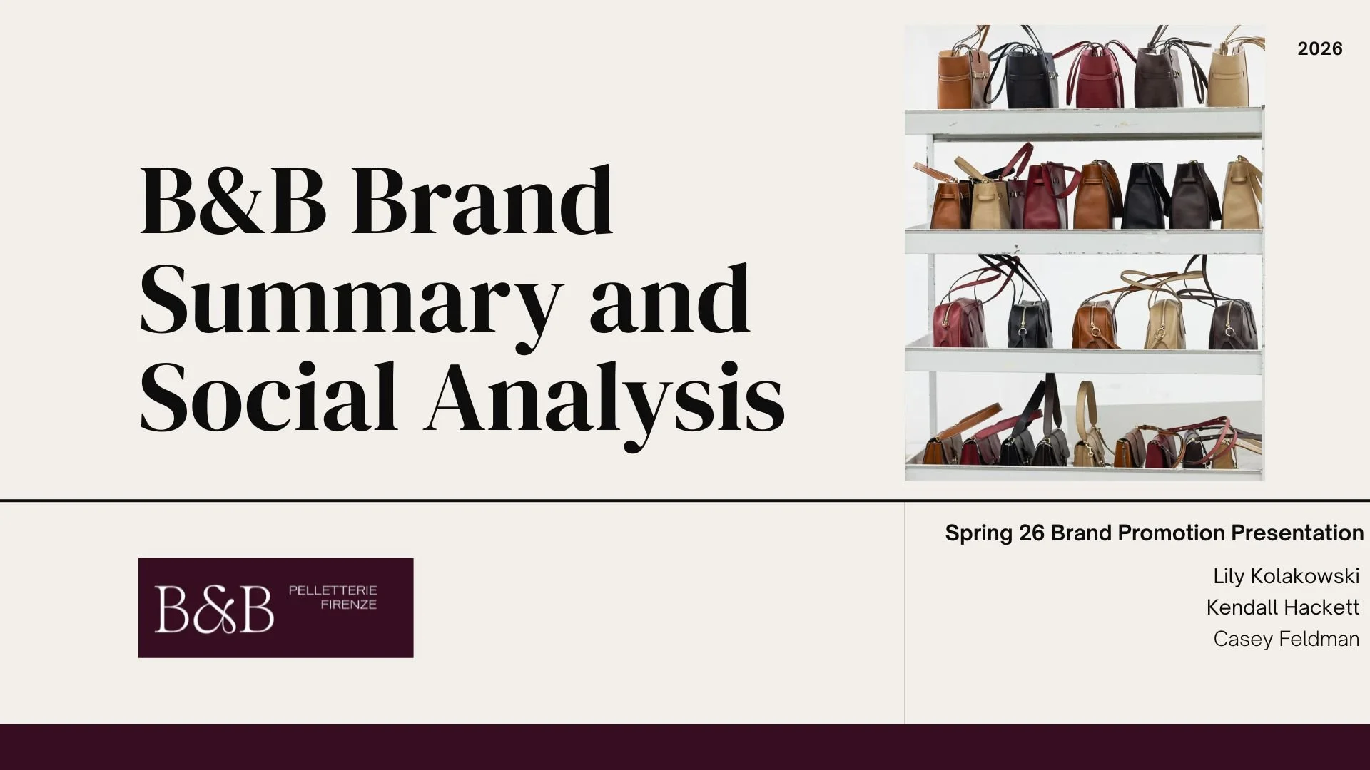 B&B Brand Summary and Social Analysis Project