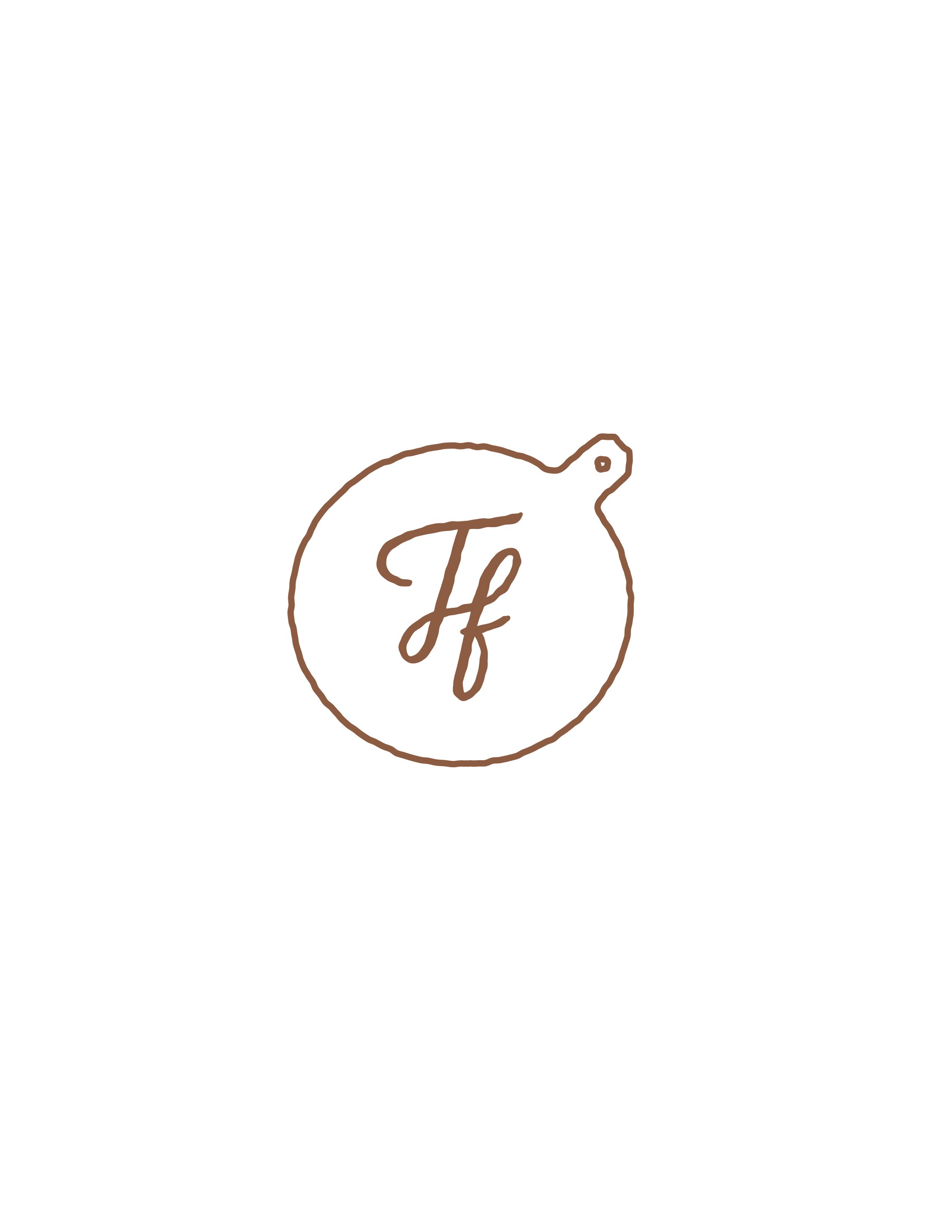 I then proceeded to build out the logo using Adobe Illustrator. The idea was to incorporate the rustic charcuterie board along with the cursive "T" and "F" to depict an elevated yet natural experience. 