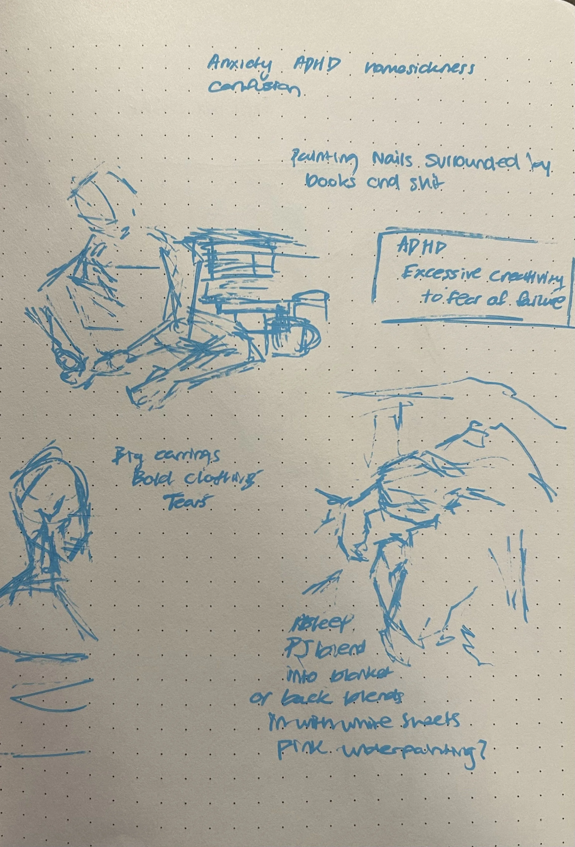 Sketches exploring the relation between the back and vulnerability.