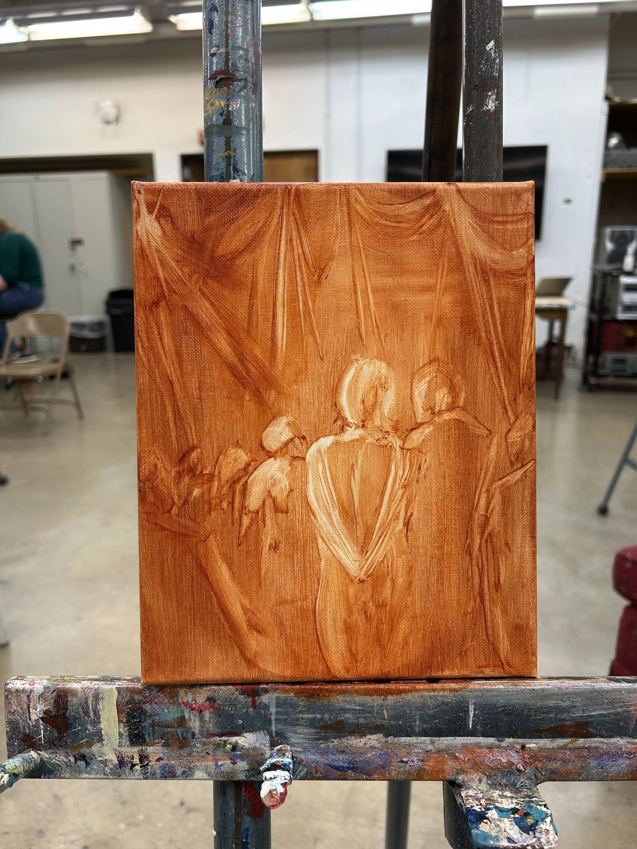 I then began to build out the characters with Gamsol.