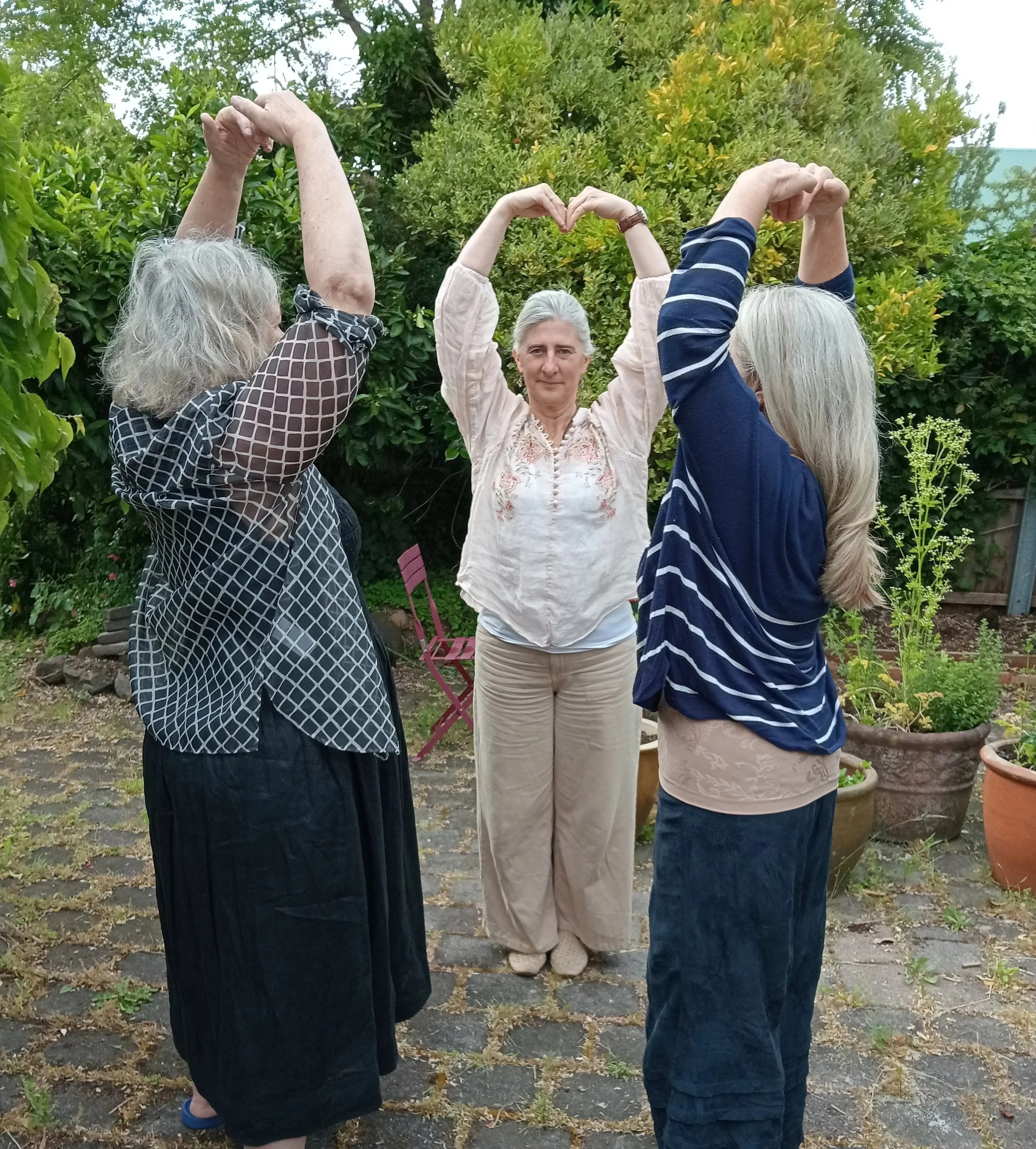 adults doing eurythmy