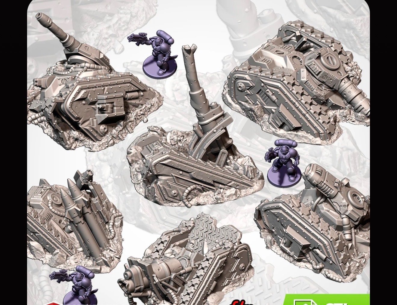 Destroyed Vehicles Set 2