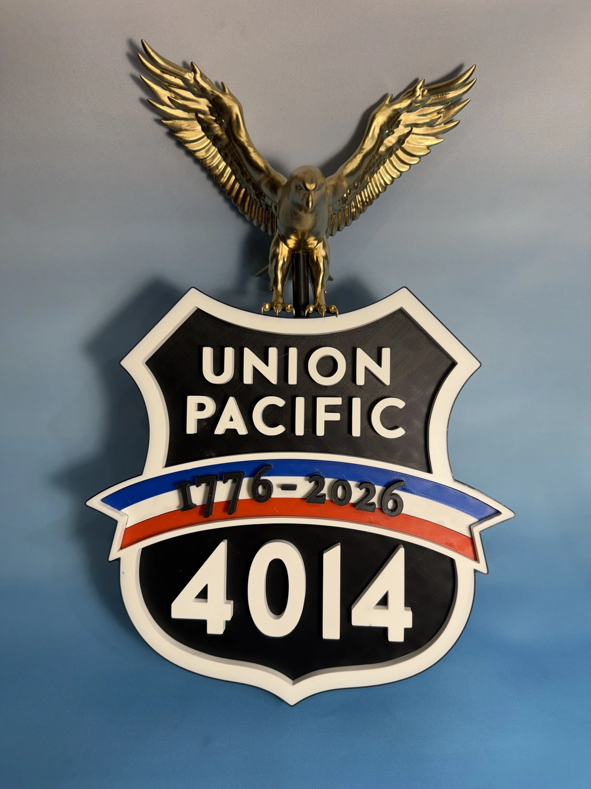 Big Sign 1 with Eagle Topper - Painted