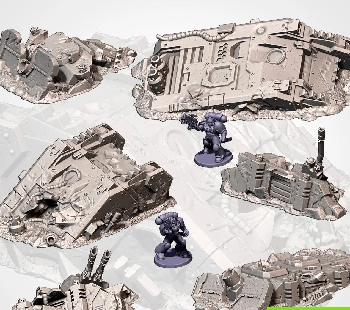 Destroyed Vehicles Set 1