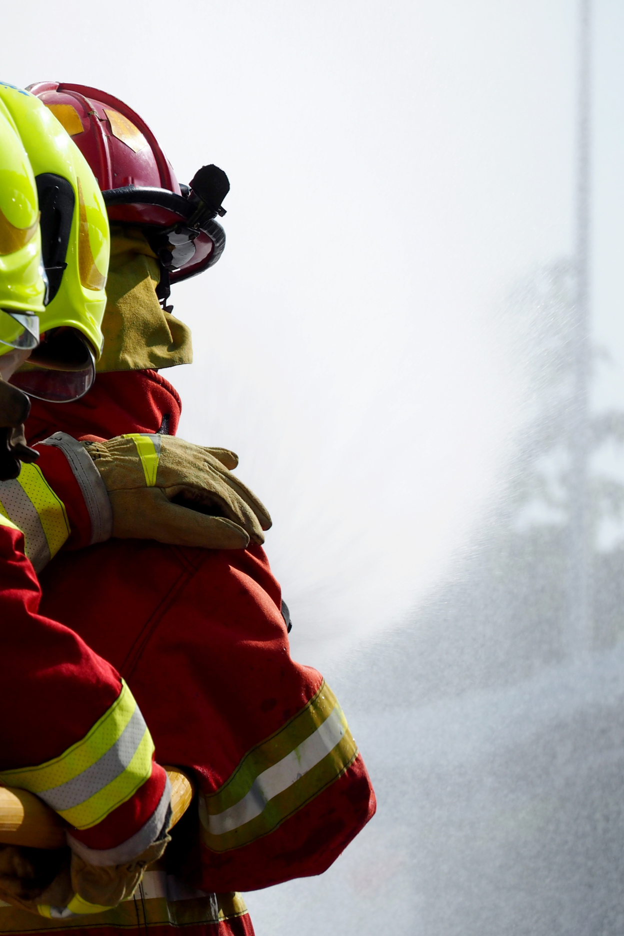 Stock photo of a first responder in safety gear