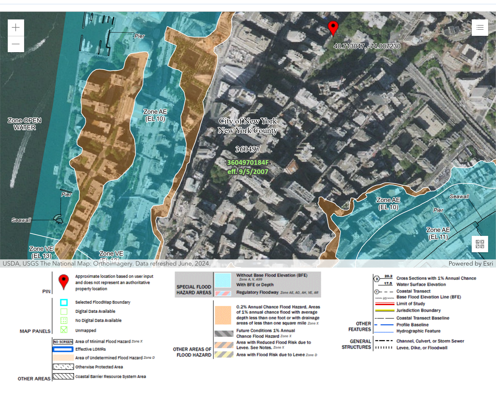 FEMA Flood Risk Example Map New York City