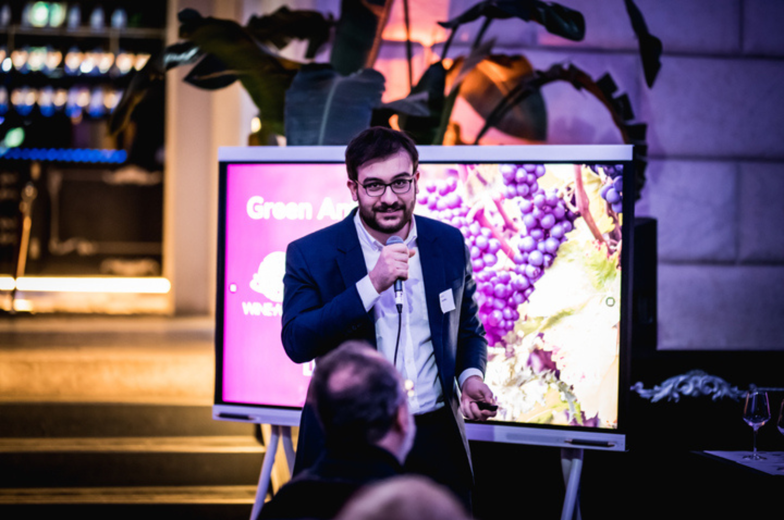 GreenAnt CEO Mario Simmaco delivering a presentation