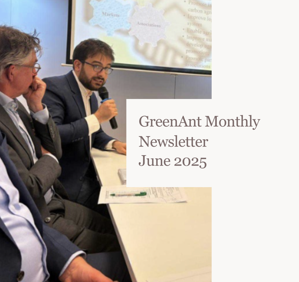 GreenAnt CEO Mario Simmaco participates in a breakfast roundtable discussion