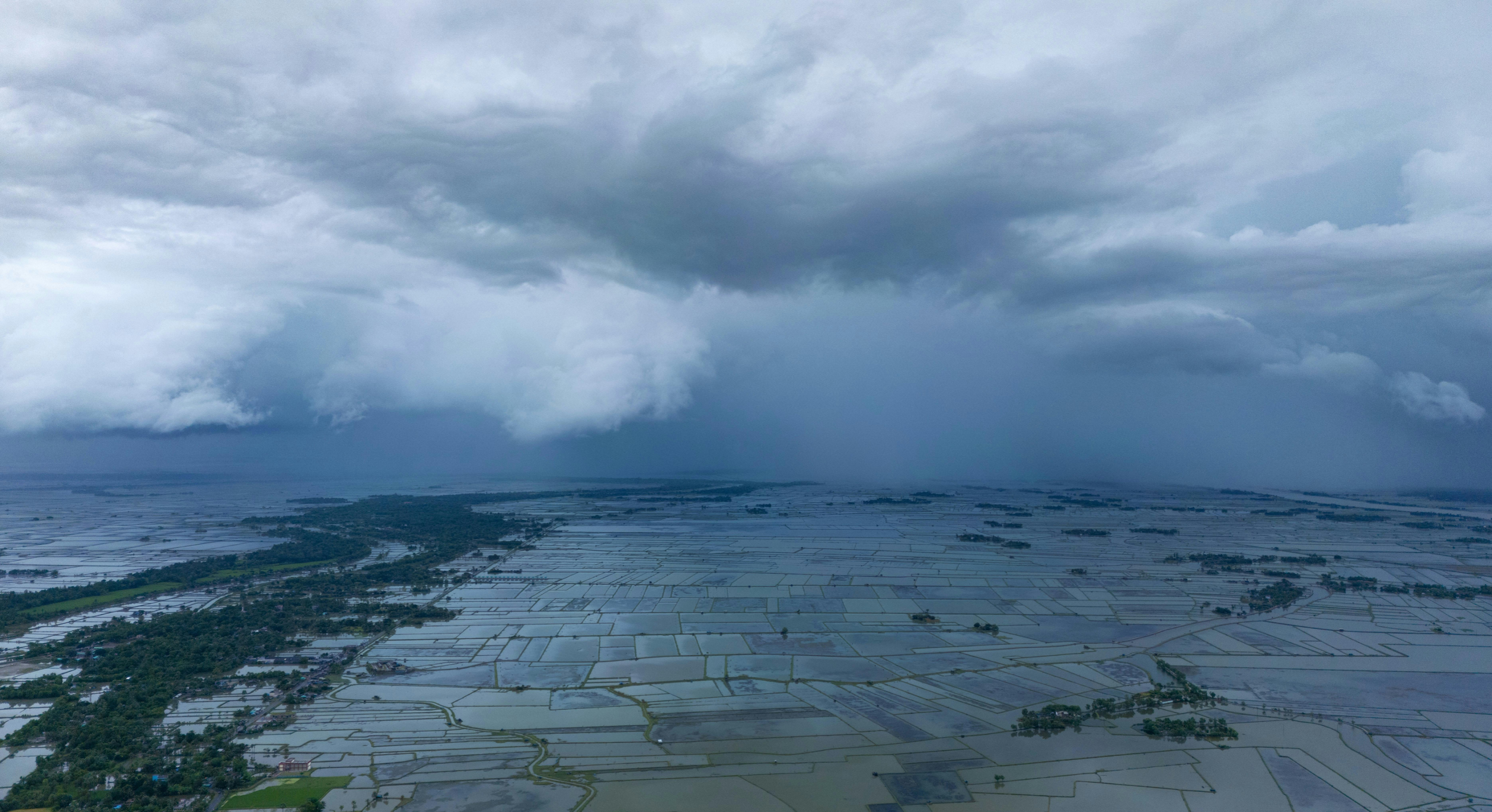 Photo of a broad area impacted by flooding