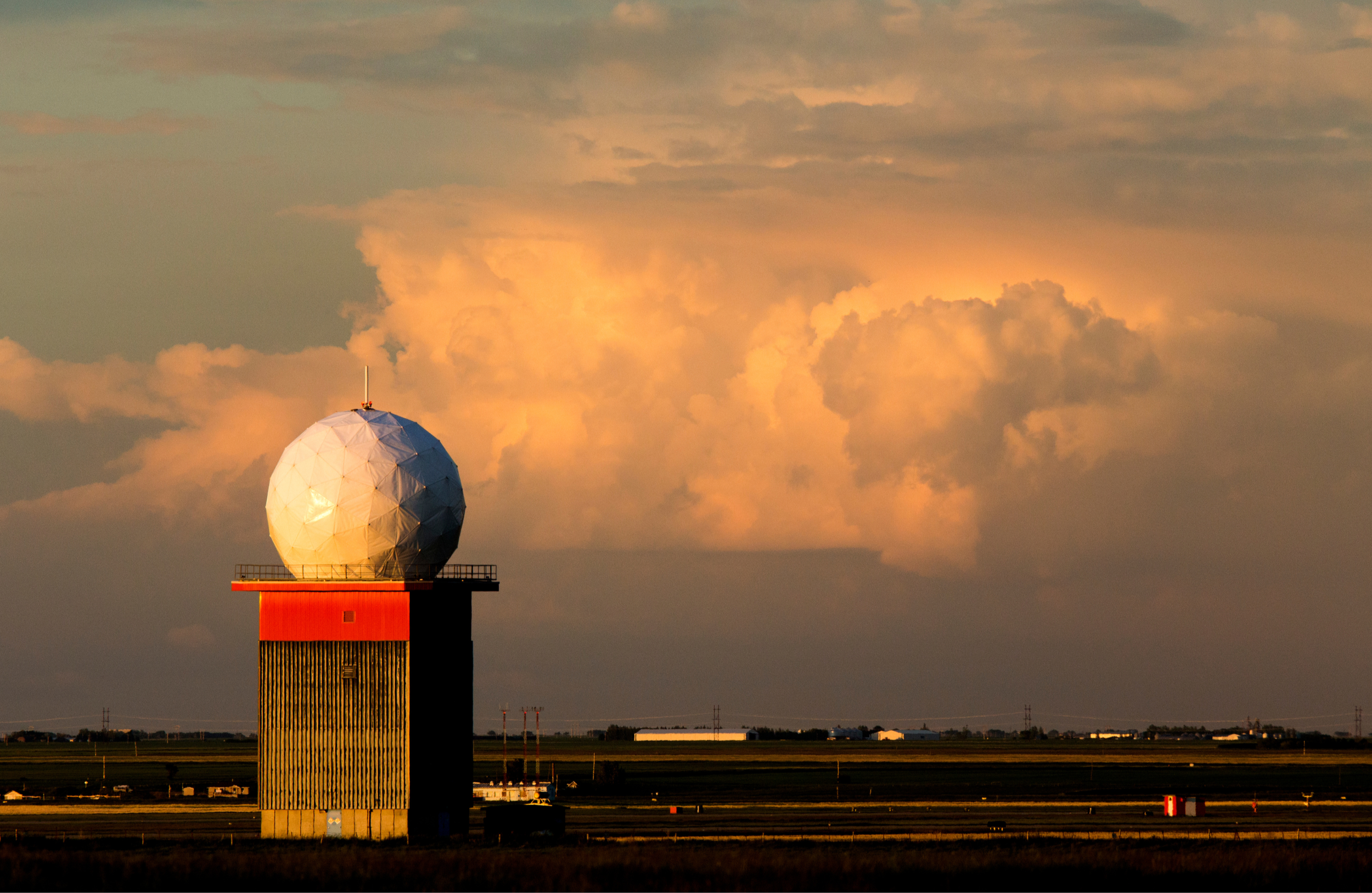 Photo of weather radar station and radome