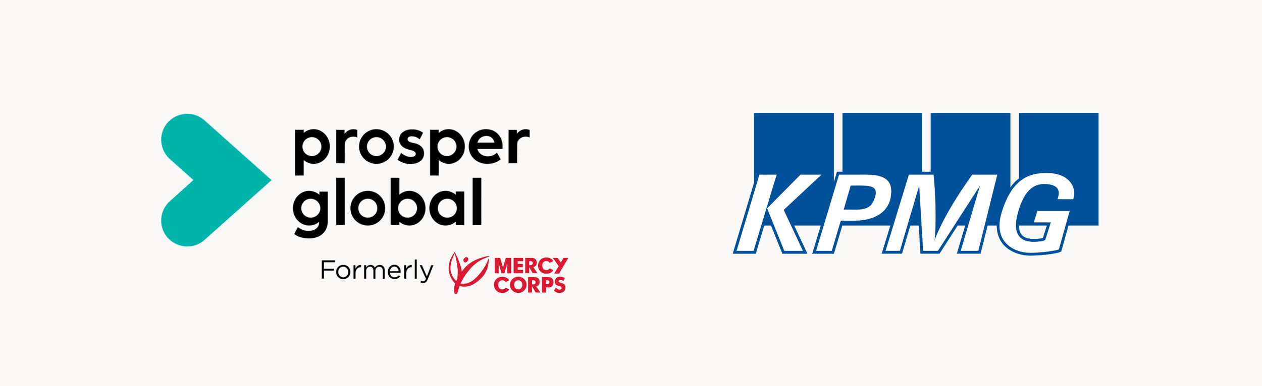 Mercy Corps and KPMG partner logos side-by-side