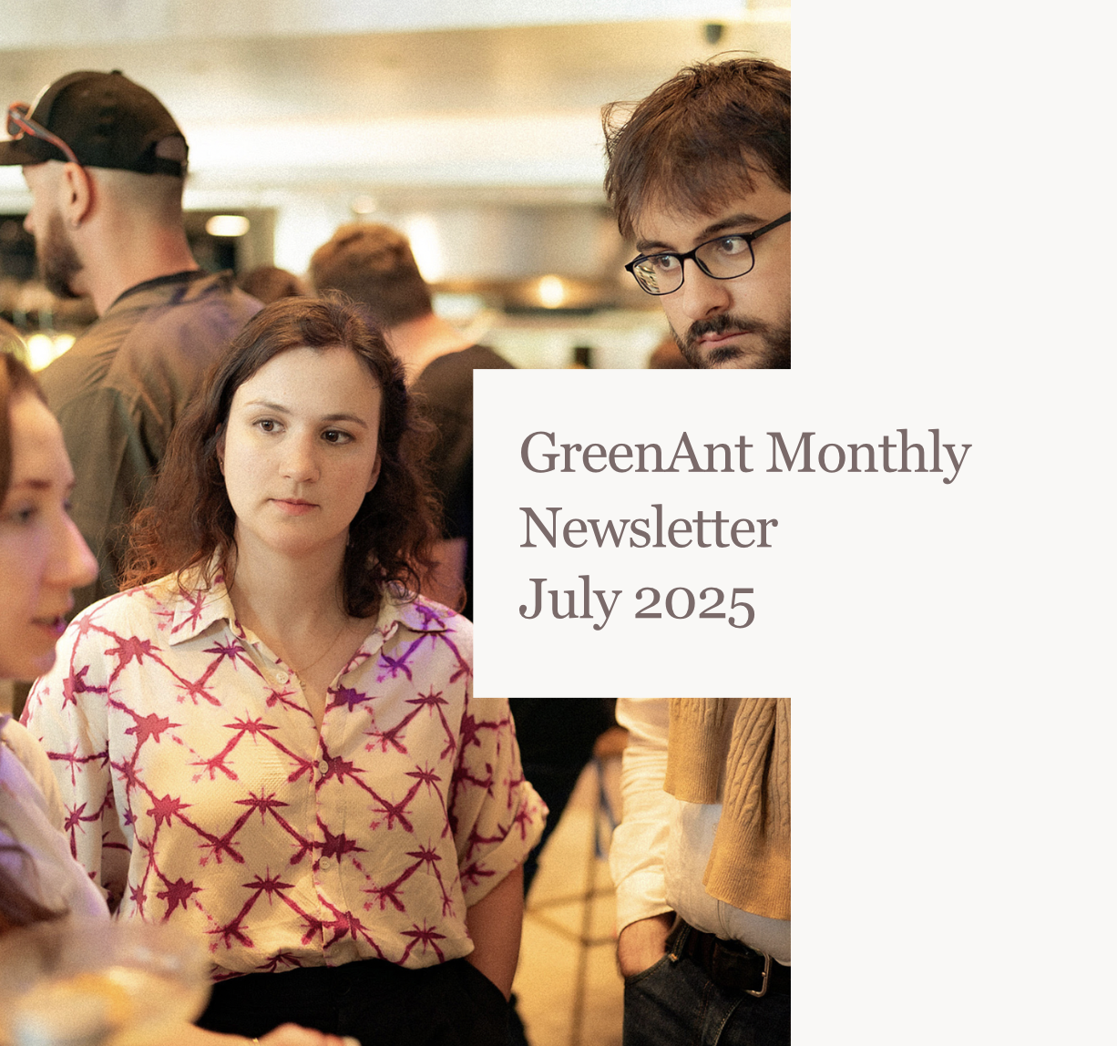 GreenAnt CEO Mario Simmaco compares notes with fellow attendees at a recent conference