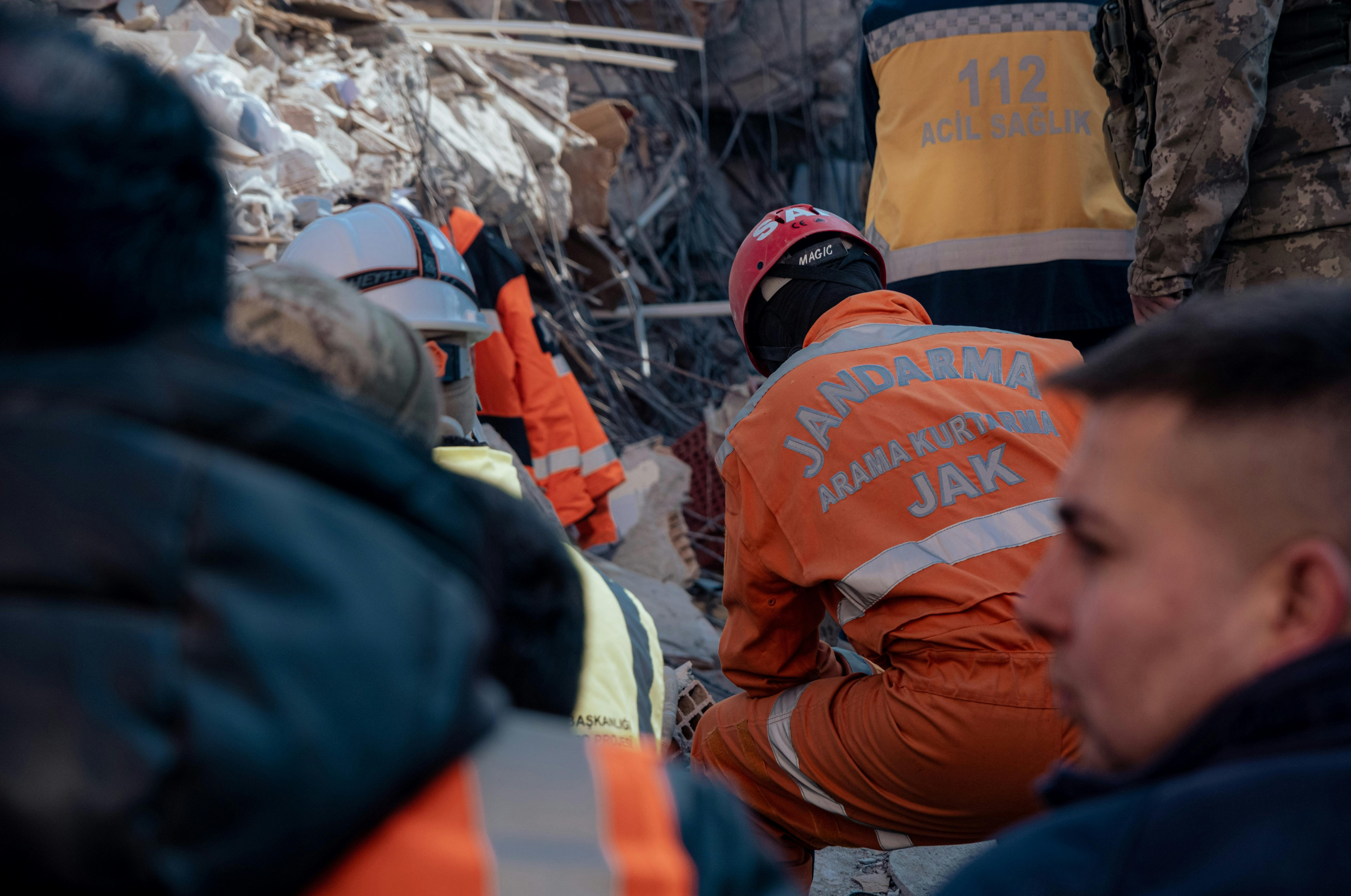 Stock photo of a rescue worker on the job