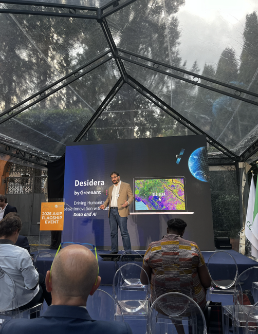 GreenAnt CEO Mario Simmaco presents at the 2025 Accelerate for Impact Platform (A4IP) conference