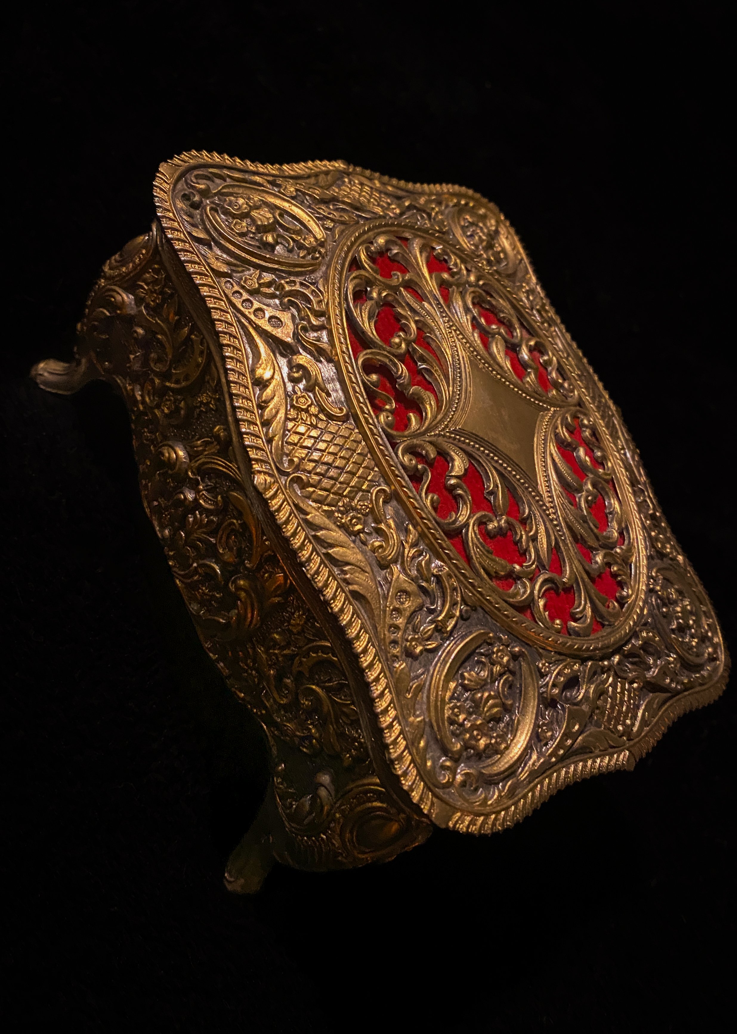 Gold Filigree Trinket Box