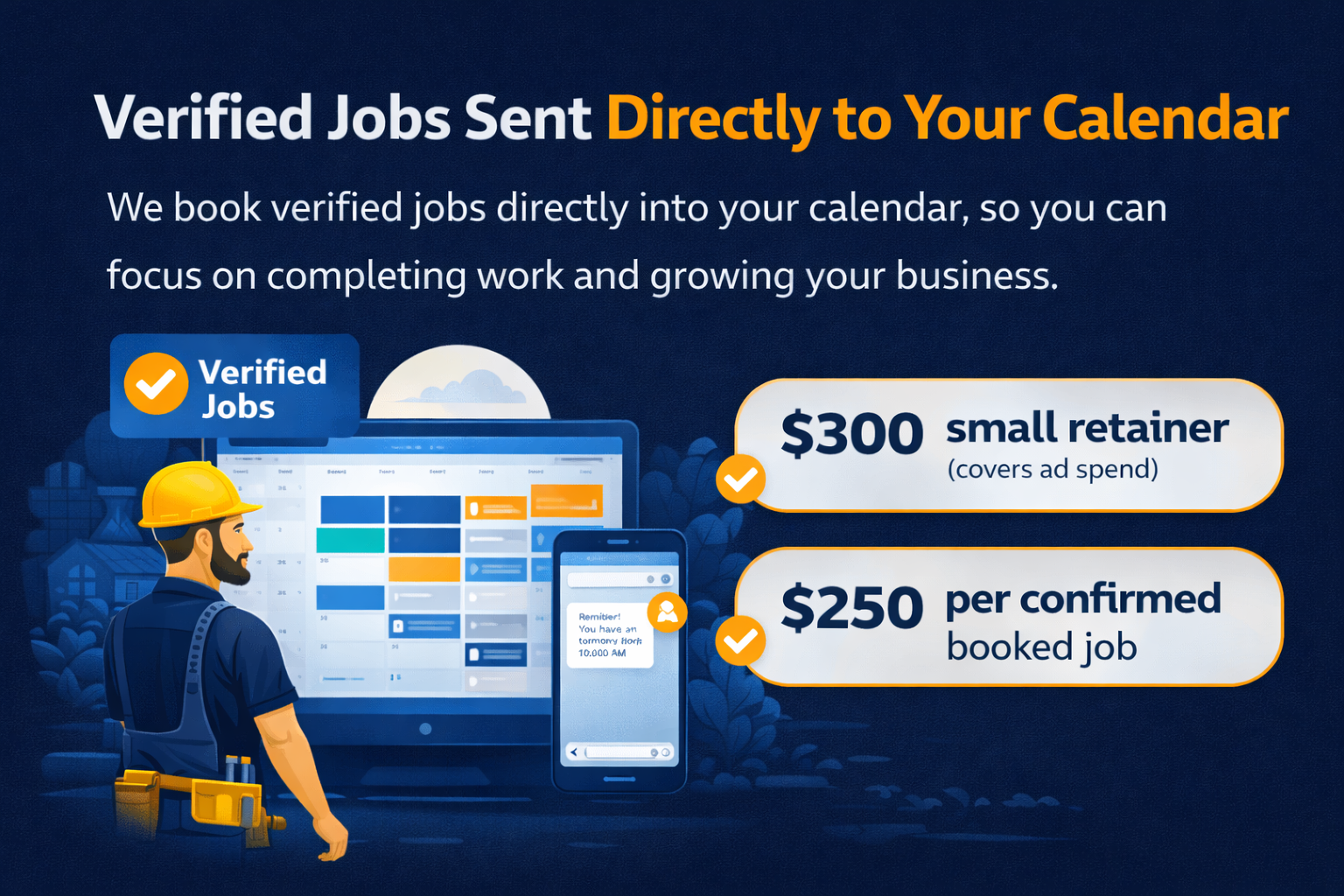 Booked Jobs for Trades – Pay-Per-Job Service