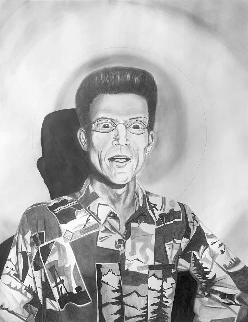 Richard - Drawings From a Beat Hotel - 33" x 48" - 2023 