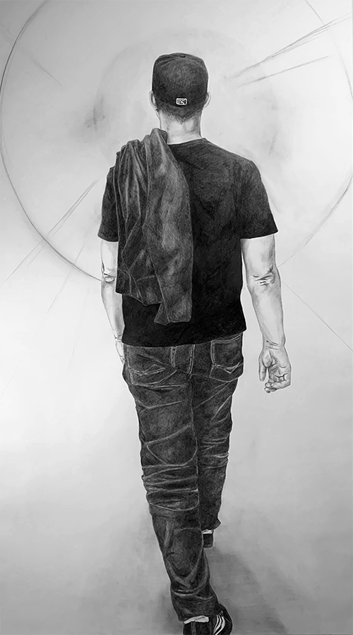 Rashid - Drawings From a Beat Hotel - 38" x 68" - 2023 