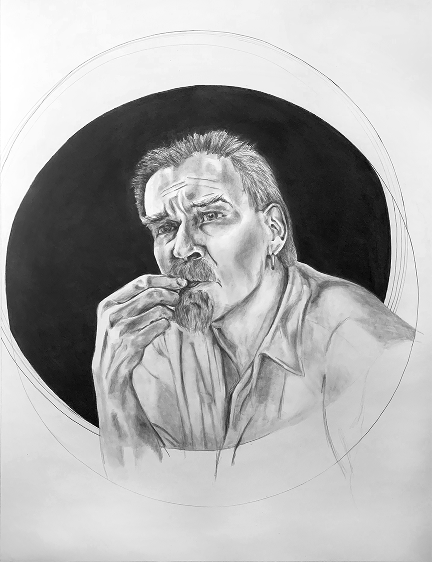 Jessie - Drawings From a Beat Hotel - 33" x 43" - 2023 