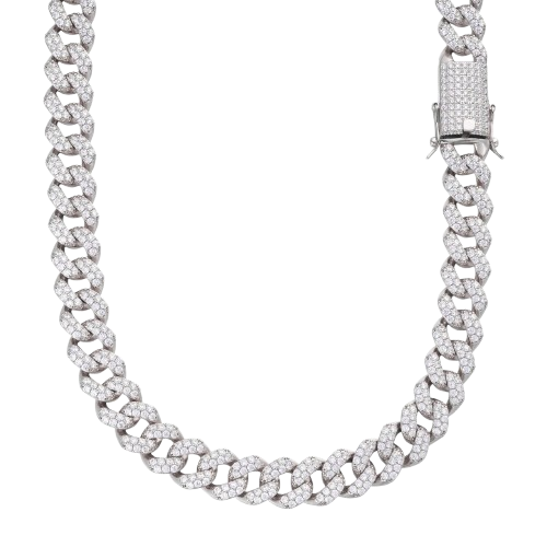 Moissanite Cubin Link Chain